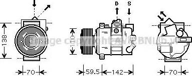 Ava Quality Cooling VWAK220 - Компрессор кондиционера autospares.lv