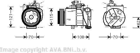 Ava Quality Cooling VW K064 - Компрессор кондиционера autospares.lv