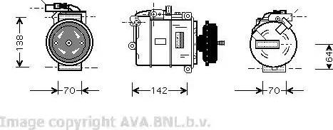 Ava Quality Cooling VWK087 - Компрессор кондиционера autospares.lv