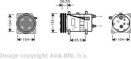 Ava Quality Cooling VW K074 - Компрессор кондиционера autospares.lv