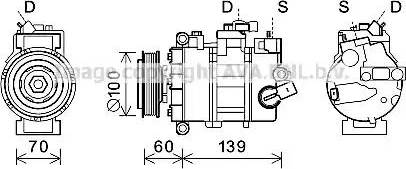 Ava Quality Cooling VWK356 - Компрессор кондиционера autospares.lv