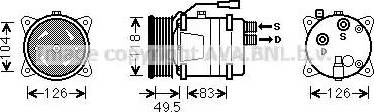 Ava Quality Cooling VWK303 - Компрессор кондиционера autospares.lv