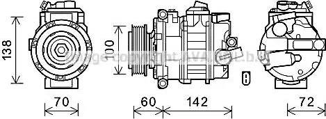 Ava Quality Cooling VWK386 - Компрессор кондиционера autospares.lv