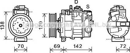 Ava Quality Cooling VWK321 - Компрессор кондиционера autospares.lv