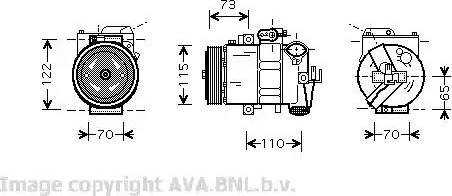 Ava Quality Cooling VW K240 - Компрессор кондиционера autospares.lv