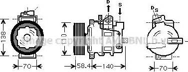 Ava Quality Cooling VW K265 - Компрессор кондиционера autospares.lv