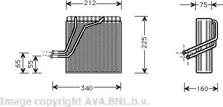 Ava Quality Cooling VW V030 - Испаритель, кондиционер autospares.lv