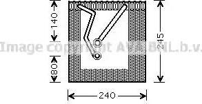 Ava Quality Cooling VW V241 - Испаритель, кондиционер autospares.lv