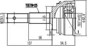 Aywiparts AW1510095A - Шарнирный комплект, ШРУС, приводной вал autospares.lv