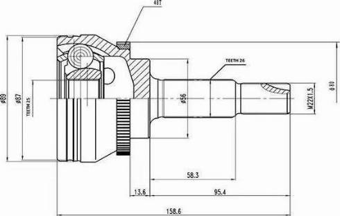 Euro Driveline TO214A - Приводной вал autospares.lv