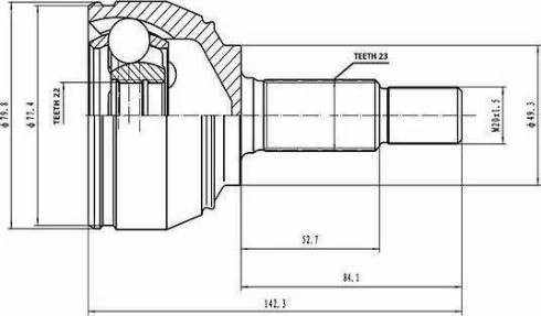 Euro Driveline NI266 - Приводной вал autospares.lv