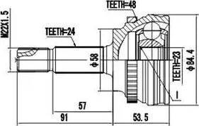 Euro Driveline TO220A - Приводной вал autospares.lv