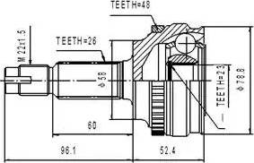 Aywiparts AW1510012A - Шарнирный комплект, ШРУС, приводной вал autospares.lv