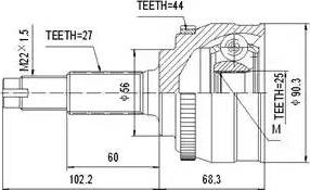 Aywiparts AW1510197A - Шарнирный комплект, ШРУС, приводной вал autospares.lv