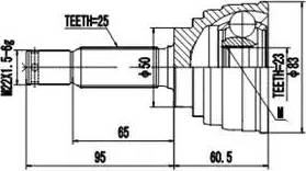 Aywiparts AW1510176 - Шарнирный комплект, ШРУС, приводной вал autospares.lv