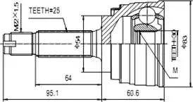 Aywiparts AW1510173 - Шарнирный комплект, ШРУС, приводной вал autospares.lv