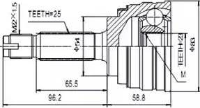 Aywiparts AW1510172 - Шарнирный комплект, ШРУС, приводной вал autospares.lv