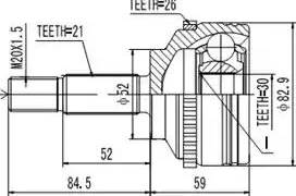 Aywiparts AW1510205A - Шарнирный комплект, ШРУС, приводной вал autospares.lv