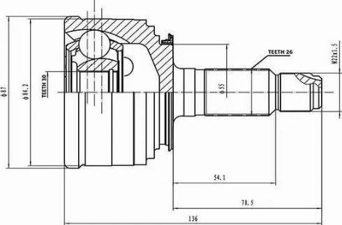 Euro Driveline HO122A - Приводной вал autospares.lv