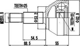 Aywiparts AW1510214 - Шарнирный комплект, ШРУС, приводной вал autospares.lv