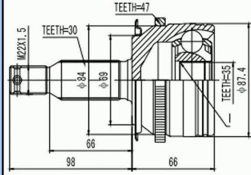 Euro Driveline MI242A - Приводной вал autospares.lv