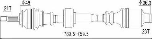 Aywiparts AW1530113 - Приводной вал autospares.lv