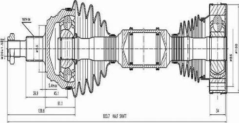 Euro Driveline VW213 - Приводной вал autospares.lv