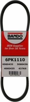 Bando 6PK1110 - Поликлиновой ремень autospares.lv