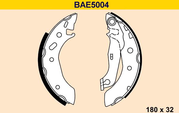 Barum BAE5004 - Комплект тормозных колодок, барабанные autospares.lv