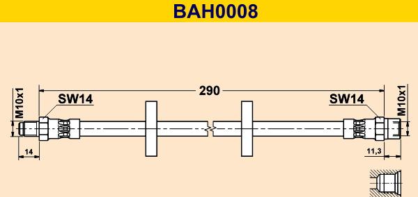 Barum BAH0008 - Тормозной шланг autospares.lv