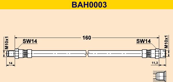 Barum BAH0003 - Тормозной шланг autospares.lv