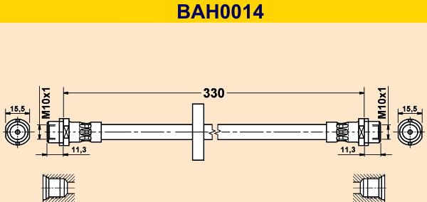 Barum BAH0014 - Тормозной шланг autospares.lv