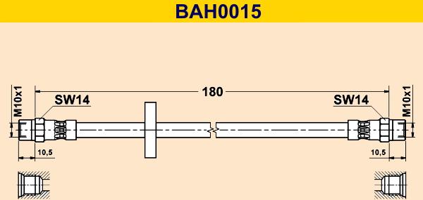 Barum BAH0015 - Тормозной шланг autospares.lv