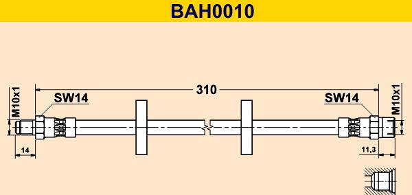 Barum BAH0010 - Тормозной шланг autospares.lv