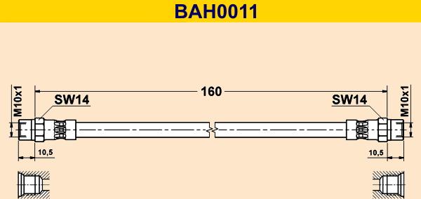 Barum BAH0011 - Тормозной шланг autospares.lv