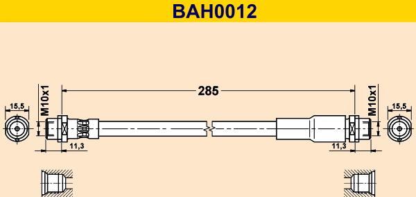 Barum BAH0012 - Тормозной шланг autospares.lv