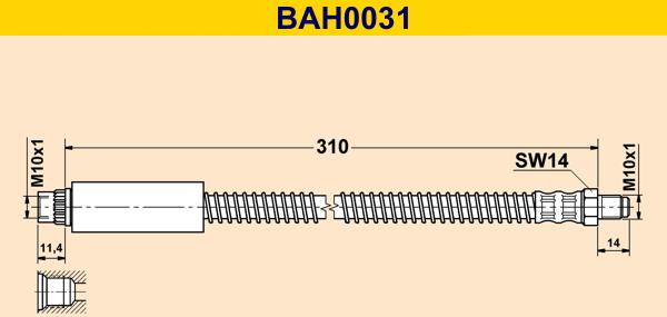 Barum BAH0031 - Тормозной шланг autospares.lv