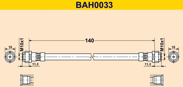 Barum BAH0033 - Тормозной шланг autospares.lv