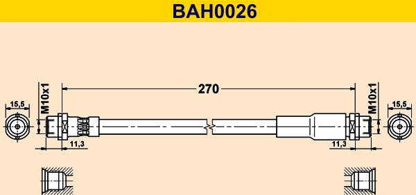 Barum BAH0026 - Тормозной шланг autospares.lv