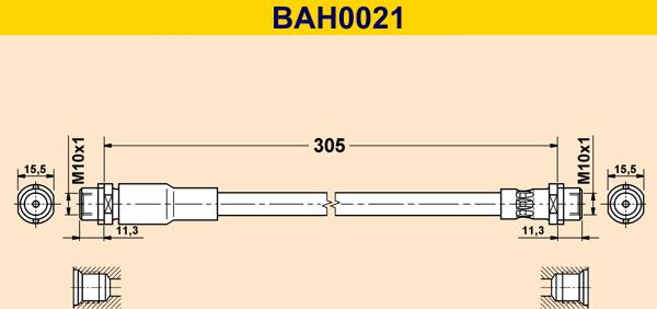 Barum BAH0021 - Тормозной шланг autospares.lv