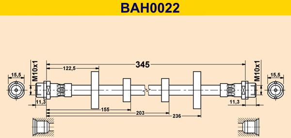 Barum BAH0022 - Тормозной шланг autospares.lv