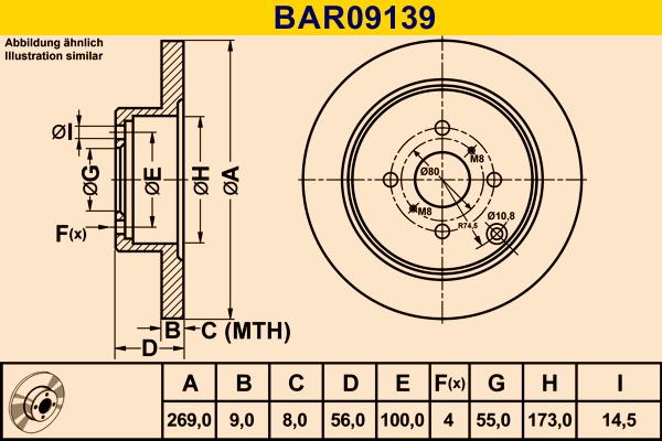 Barum BAR09139 - Тормозной диск autospares.lv