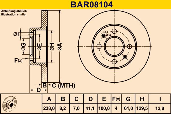 Barum BAR08104 - Тормозной диск autospares.lv