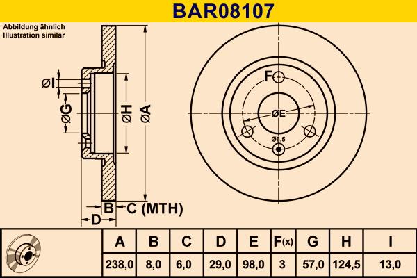 Barum BAR08107 - Тормозной диск autospares.lv
