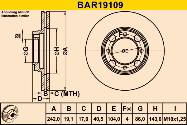 Barum BAR19109 - Тормозной диск autospares.lv