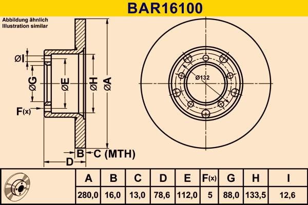 Barum BAR16100 - Тормозной диск autospares.lv