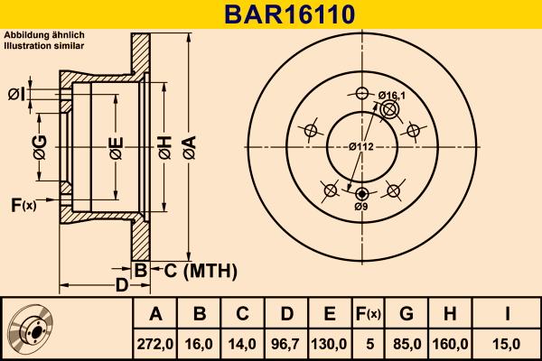 Barum BAR16110 - Тормозной диск autospares.lv