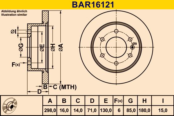 Barum BAR16121 - Тормозной диск autospares.lv