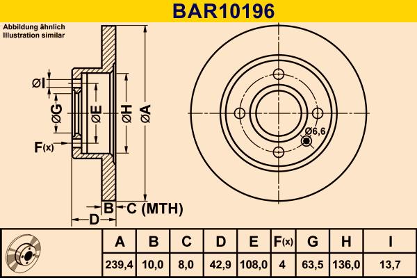 Barum BAR10196 - Тормозной диск autospares.lv