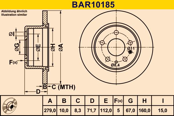 Barum BAR10185 - Тормозной диск autospares.lv
